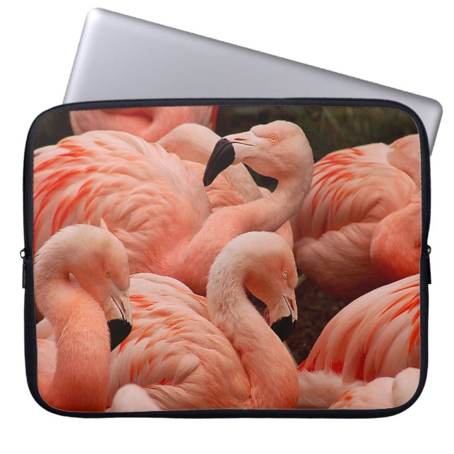 Rosa flamingos laptop fodral (Framsidan)