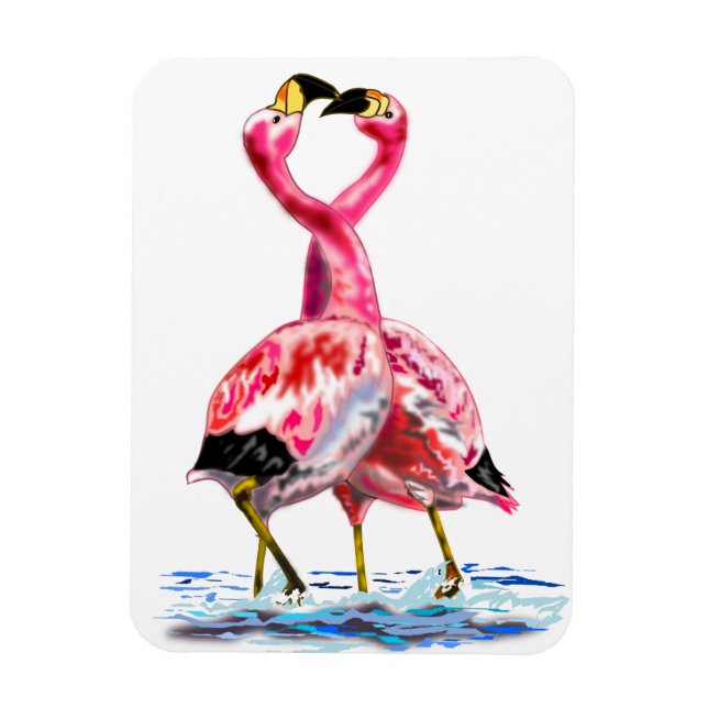 Rosa Flamingos Magnet (Vertikal)