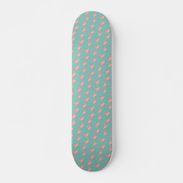 Rosa Flamingos Mini Skateboard Bräda 18,5 Cm (Framsida)