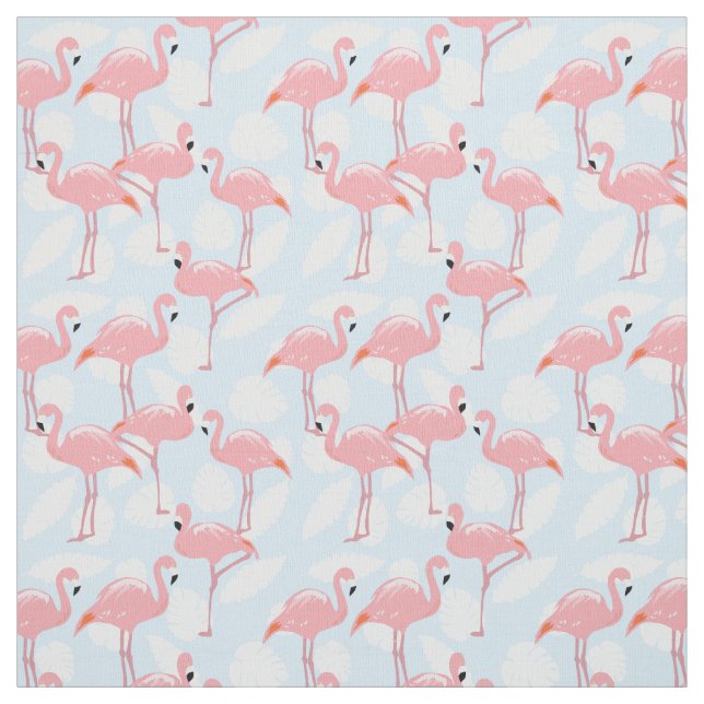 Rosa Flamingos Mönster Fabric Tyg (Provkarta)