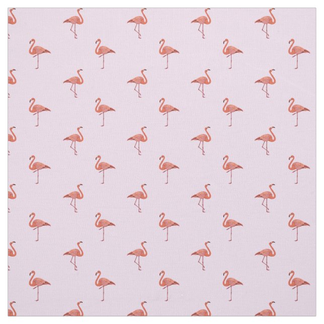 Rosa flamingos mönster tyg (Provkarta)