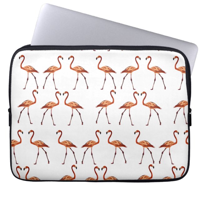 Rosa Flamingos Neopren Datorfodral 13" (Framsidan)