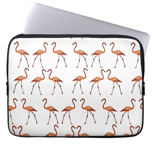Rosa Flamingos Neoprene Laptop sleeve 13 tum (Framsidan)