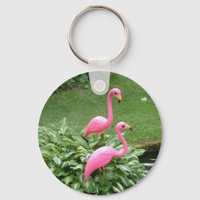 ROSA FLAMINGOS-nyckelkedja Nyckelring (Framsida)