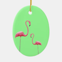 Rosa Flamingos Ornament