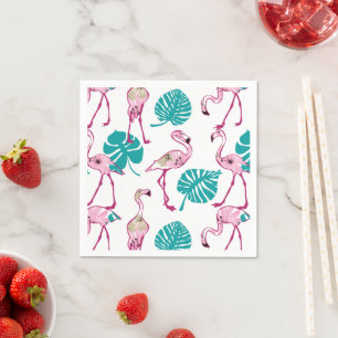 Rosa Flamingos Pappersservett