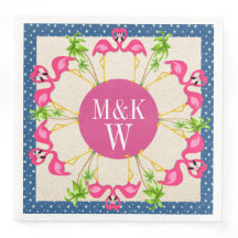 Rosa Flamingos Party Goods Napkins
