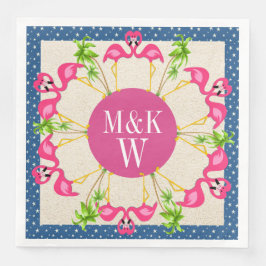Rosa Flamingos Party Goods Napkins Pappersservett