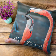 Rosa Flamingos Photo Besties skript fet modern