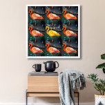 Rosa Flamingos Photo Dare ska vara ett annat skrip Poster<br><div class="desc">Jag kärlek, hur flamingor ser ut från alla andra fåglar. "Våga vara annorlunda" när du tittar på den här snyggten poster ett förbluffande foto av starkt rosa flamingos i orange och en vågig gult en solande sig på en varm sommardag. Gör en underbar upplyftande och inspirerande gåva! Du kan enkelt...</div>