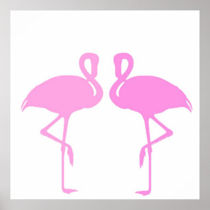 Rosa Flamingos Poster