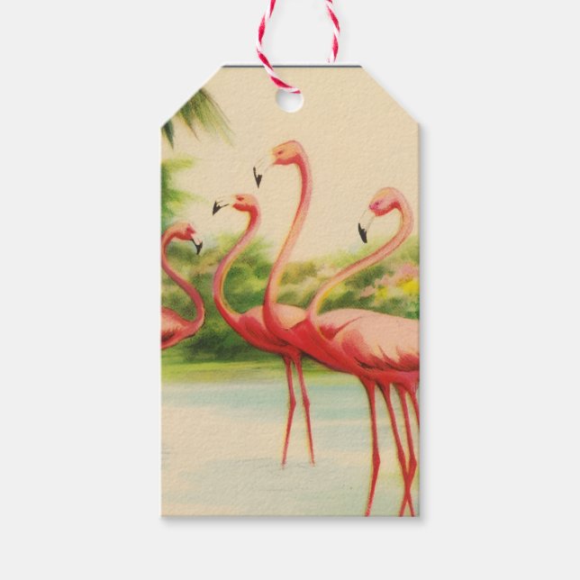 Rosa Flamingos Presentetikett (Framsidan)