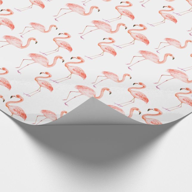 Rosa Flamingos Presentpapper (Hörn)