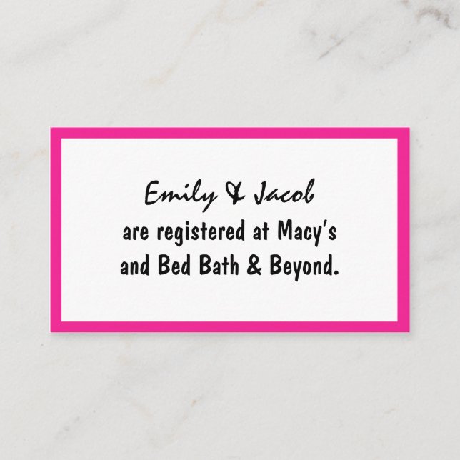 Rosa Flamingos-registret Lägg till kort (Framsida)