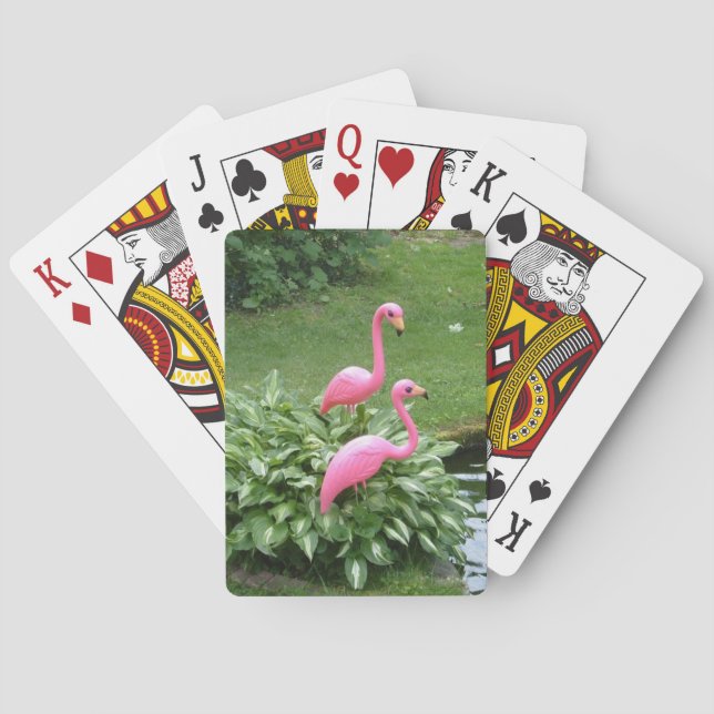 ROSA FLAMINGOS-spelkort Spel Kort (Baksidan)