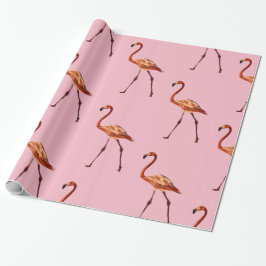 Rosa Flamingos Teckning Wrapping Papper Presentpapper
