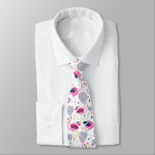 Rosa Flamingos Tropical Flowers Mönster Slips