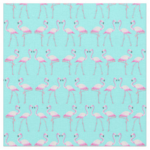 Rosa Flamingos Turqouise Beach, sommar Tyg