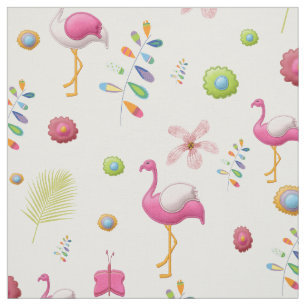 Rosa Flamingos Tyg
