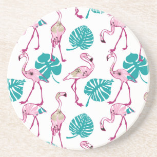 Rosa Flamingos Underlägg Sandsten