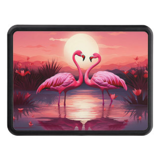Rosa Flamingos vid Sunset Dragkroksskydd