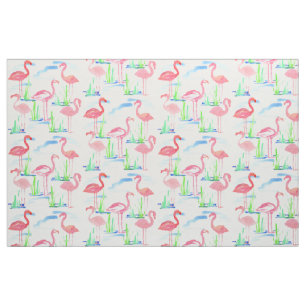 Rosa Flamingos Watercolor Tyg