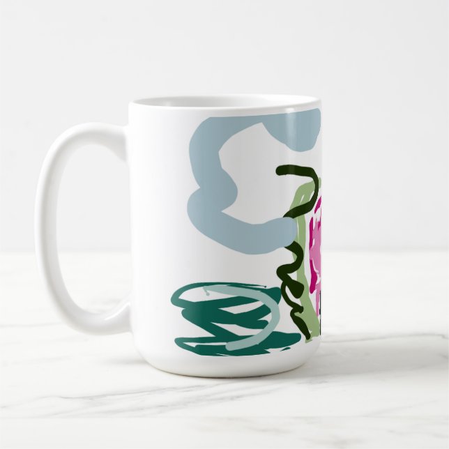 Rosa flamingosats kaffemugg (Vänster)