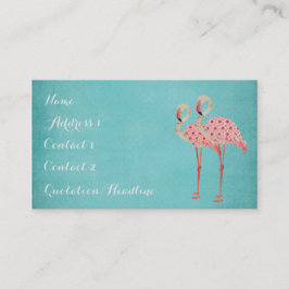 Rosa Flamingosblåttvisitkort Visitkort