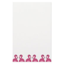 Rosa Flamingosgräns - brevpapperbrevhuvud
