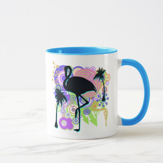 Rosa FlamingoSilhouette Mugg (Höger)