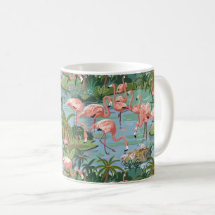 Rosa Flamingoslagun Kaffemugg
