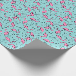 Rosa Flamingosmönster Presentpapper