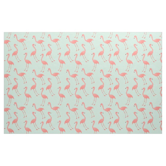 Rosa Flamingotrendig och tropiskt mönster Tyg (Fat Quarter)