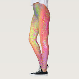 Rosa Flerfärgad pytonorm Skriv ut Kvinnor Leggings
