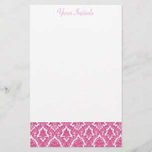 Rosa Fleur De Lis Brevpapper