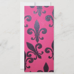 Rosa fleur de lis-målning