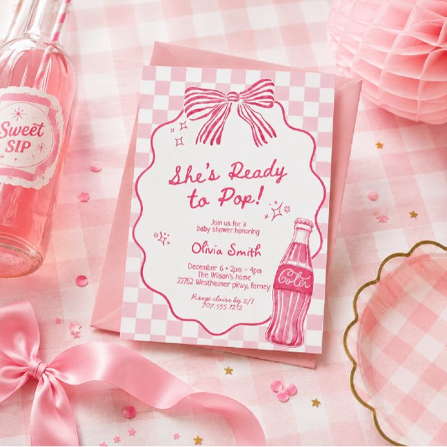 Rosa Flicka Baby Shower Redo Inbjudningar (Skapare uppladdad)