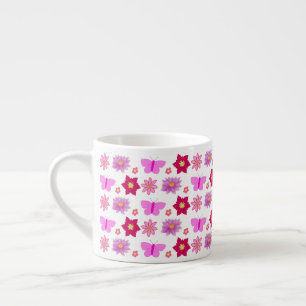 Rosa Flicka Butterflies and Flowers Patternated Espressomugg