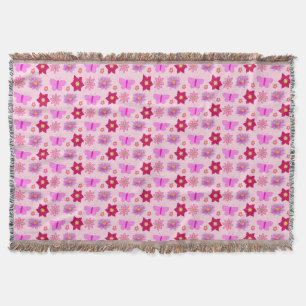 Rosa Flicka Butterflies and Flowers Patternated Filt