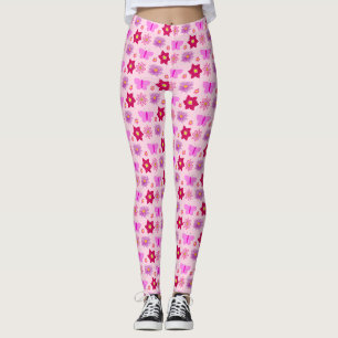Rosa Flicka Butterflies and Flowers Patternated Leggings