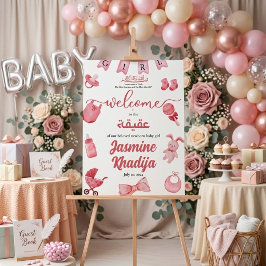 Rosa Flicka Clothing Aqiqah Aqeeqa Välkomsprit