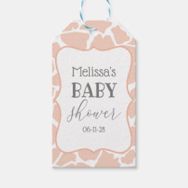 Rosa Flicka Giraffe Presentetikett