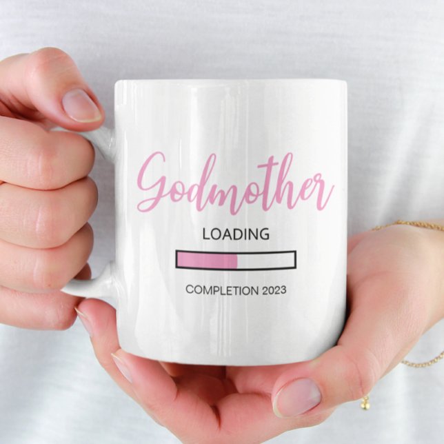 Rosa Flicka lastning 2023 Godmoder Frieri Kaffemugg (Skapare uppladdad)