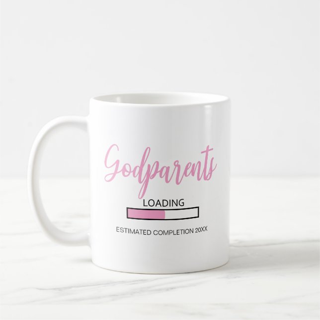 Rosa Flicka Loading Godparent Frieri Kaffemugg (Vänster)