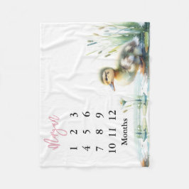 Rosa Flicka Milestone Blanket Ankor Fleecefilt