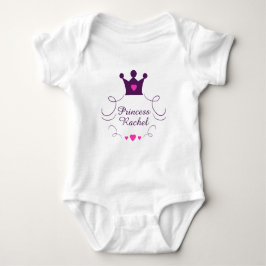 Rosa Flicka Princess Krona Tiara Royalty Hearts T-shirt