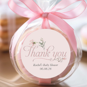 Rosa Flicka Shower Elegant tack Runt Klistermärke