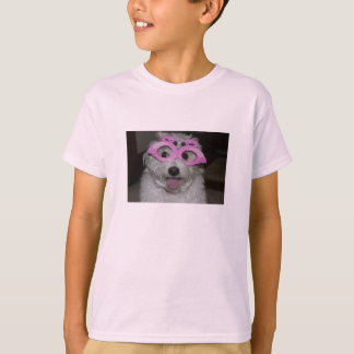rosa flicka T-tröja med bilden av den gulliga T-shirt