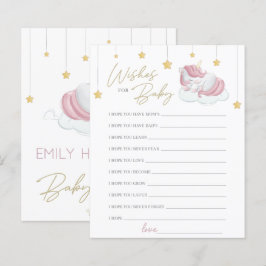 Rosa Flicka Unicorn Önskemål för Baby
