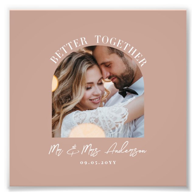 Rosa flickaktig båge foto bröllopsgåva heminrednin (Framsidan)